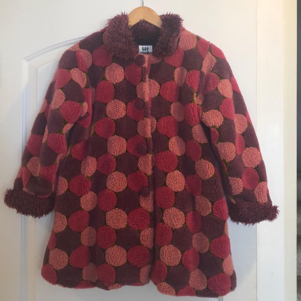 Girls winter coat and matching hat and mittens